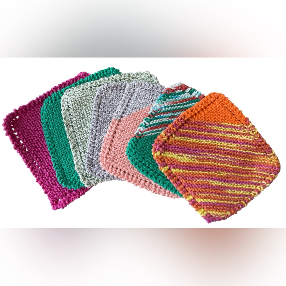 Listing for 3 Handmade Knit Dishcloths